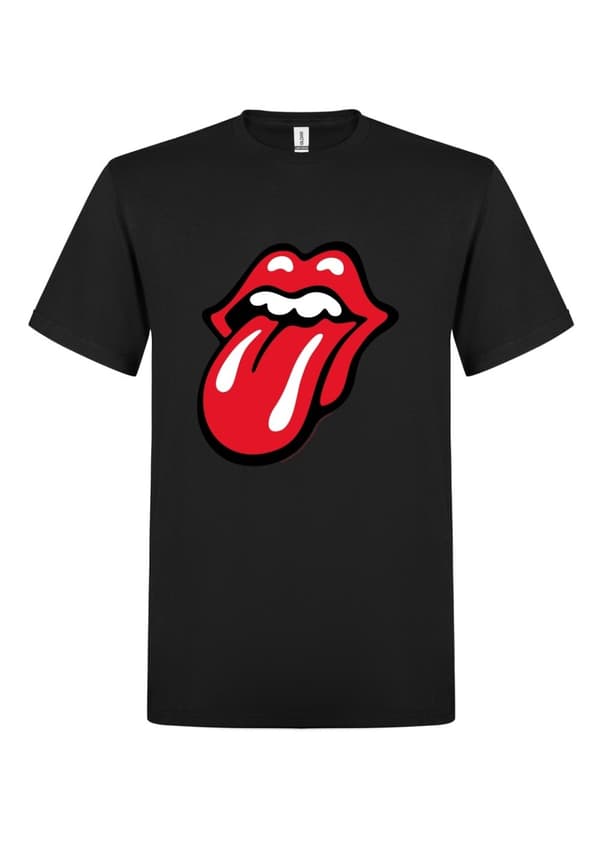 Rolling Stones 1971 Classic tonque  T-Paita Musta Large