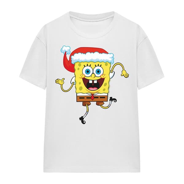 SpongeBob SquarePants Unisex Adult Santa Hat Christmas T-Shirt CDON