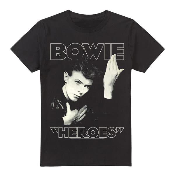 David Bowie Mens Heroes Cover T-Shirt