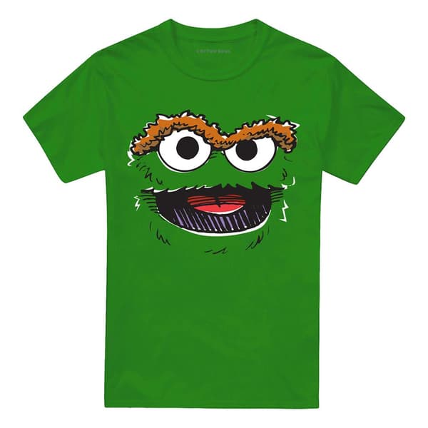 Sesame Street UnisexRetro Oscar The Grouch Sketch T Shirt CDON