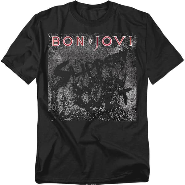 Bon Jovi Unisex Adult Slippery When Wet T-Shirt