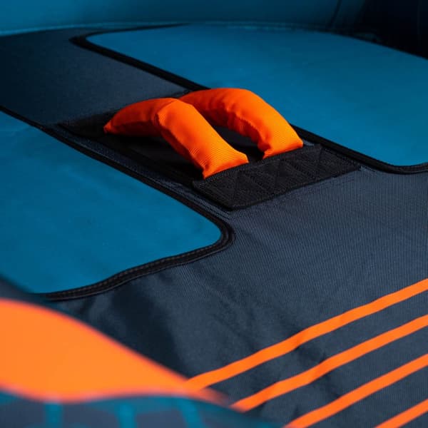 Åksoffa JOBE Proton 2P, 2 personer, 170 x 180 x 75 cm, blå/orange