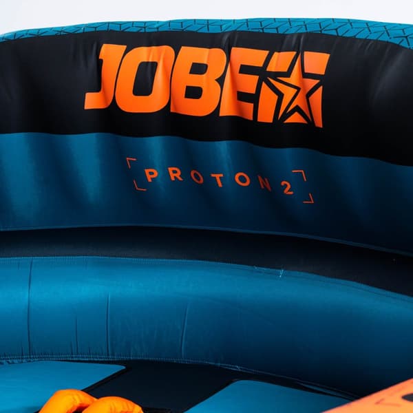 Åksoffa JOBE Proton 2P, 2 personer, 170 x 180 x 75 cm, blå/orange