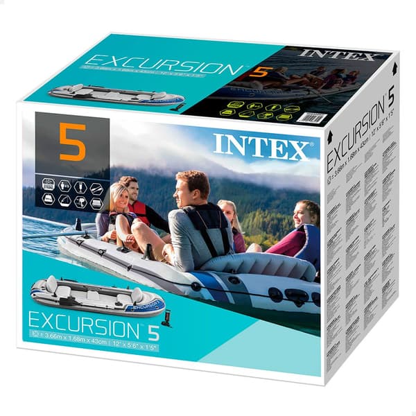 Intex Gummibåd Excursion 5 Hvid 5 Places