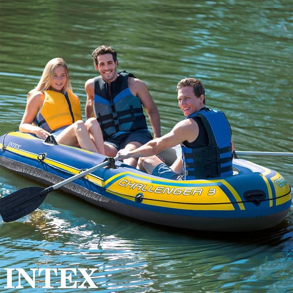 Intex Gummibåd Challenger 3 Blå 3 Places