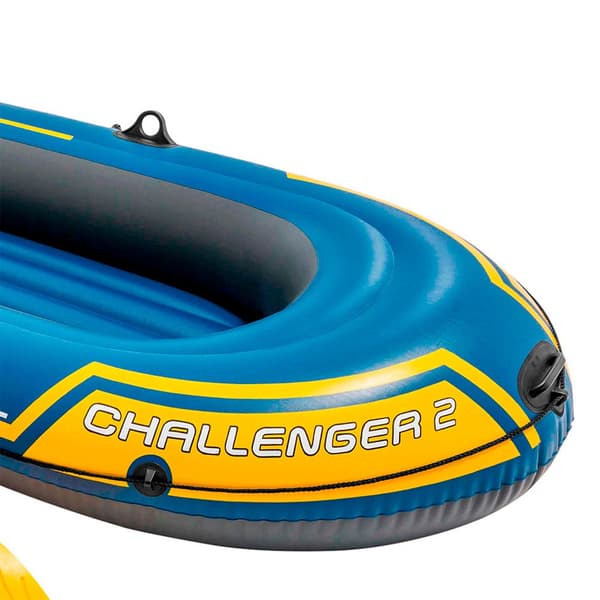 Intex Uppblåsbar Båt Challenger 2 Gul,Blå 1 Place