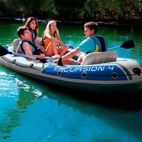Intex Gummibåd Excursion 4 Grå 4 Places