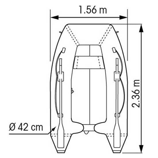 Plastimo Båd Horizon Inflatable Floor 2.00 M Søvfarvet 2 Places