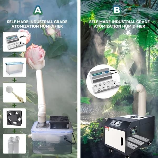 Mxmoonant 7LH Ultrasonic Mistare 400W med Flytande