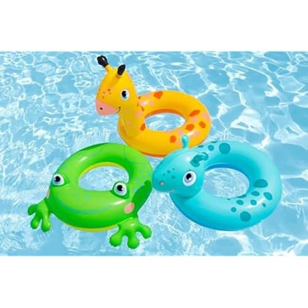 Barnbåt - BESTWAY - Lil' Pal - 64 cm x 61 cm x 19,5 cm - Grön - Blå - Gul