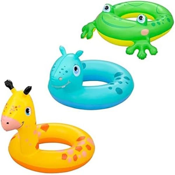 Barnbåt - BESTWAY - Lil' Pal - 64 cm x 61 cm x 19,5 cm - Grön - Blå - Gul
