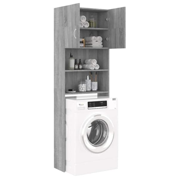 vidaXL Pesukonekaappi harmaa Sonoma 64x25,5x190 cm