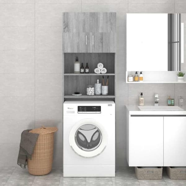 vidaXL Pesukonekaappi harmaa Sonoma 64x25,5x190 cm