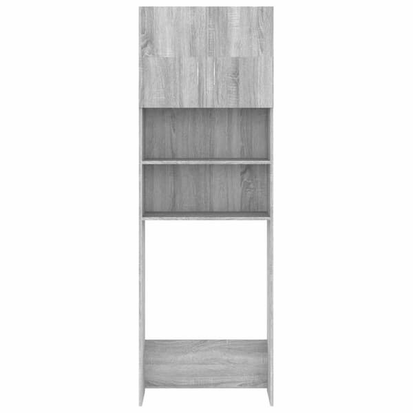 vidaXL Vaskemaskinskap grå sonoma 64x25,5x190 cm