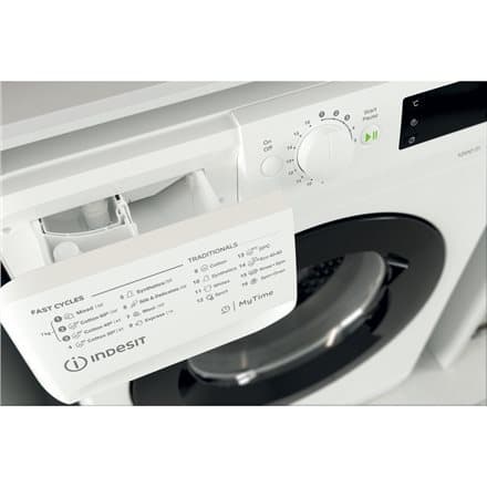 INDESIT | Washing machine | MTWE 71252 WK EE | Energy efficiency class E | Front loading | Washing capacity 7 kg | 1200 RPM | Depth 54 cm | Width 59.5