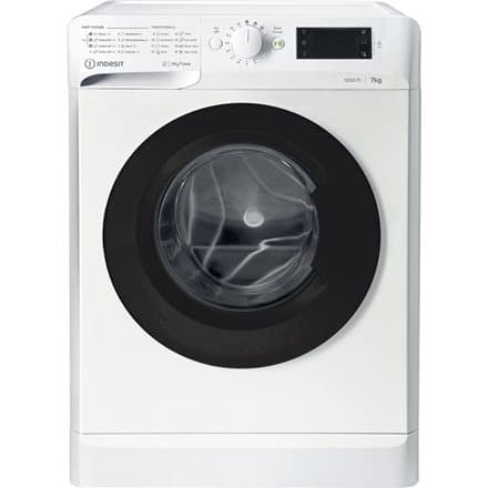 INDESIT | Washing machine | MTWE 71252 WK EE | Energy efficiency class E | Front loading | Washing capacity 7 kg | 1200 RPM | Depth 54 cm | Width 59.5