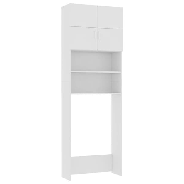 vidaXL Tvättmaskinsskåp vit 64x25,5x190 cm konstruerat trä -  Tvättmaskin & torktumlare