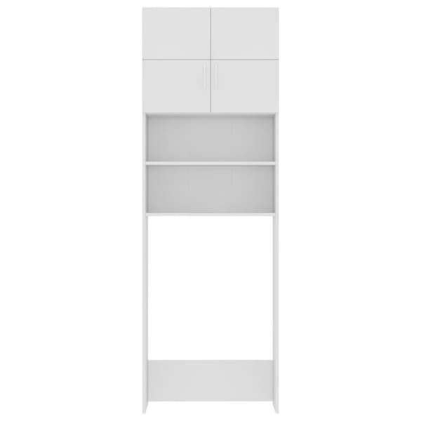 vidaXL Tvättmaskinsskåp vit 64x25,5x190 cm konstruerat trä -  Tvättmaskin & torktumlare