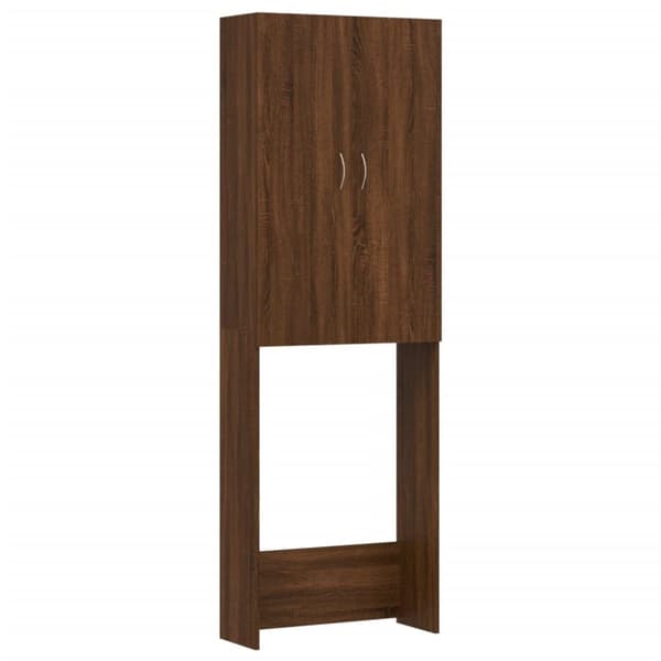 vidaXL Tvättmaskinsskåp brun ek 64x25,5x190 cm - Tvättmaskin & torktumlare