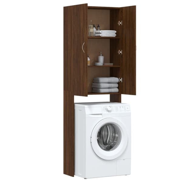 vidaXL Tvättmaskinsskåp brun ek 64x25,5x190 cm - Tvättmaskin & torktumlare