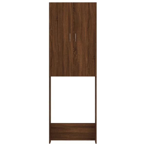 vidaXL Tvättmaskinsskåp brun ek 64x25,5x190 cm - Tvättmaskin & torktumlare