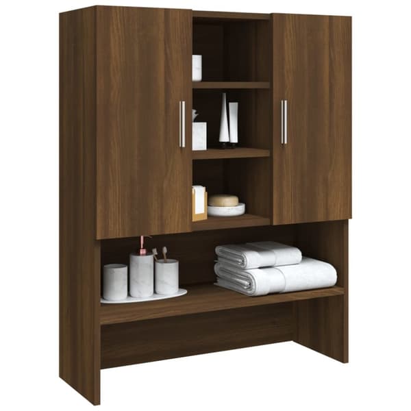 vidaXL Pesukonekaappi ruskea tammi 70,5x25,5x90 cm -  Pesukone- & kuivausrumputarvikkeet