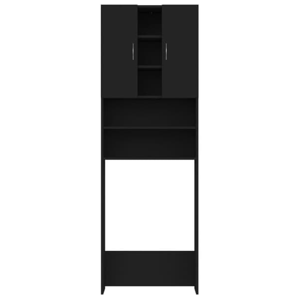 vidaXL Pesukonekaappi musta 64x25,5x190 cm - Pesukone- & kuivausrumputarvikkeet