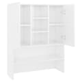 Pikkukuva 6 / 10: vidaXL Pesukonekaappi korkeakiilto valkoinen 70,5x25,5x90 cm -  Pesukone- & kuivausrumputarvikkeet