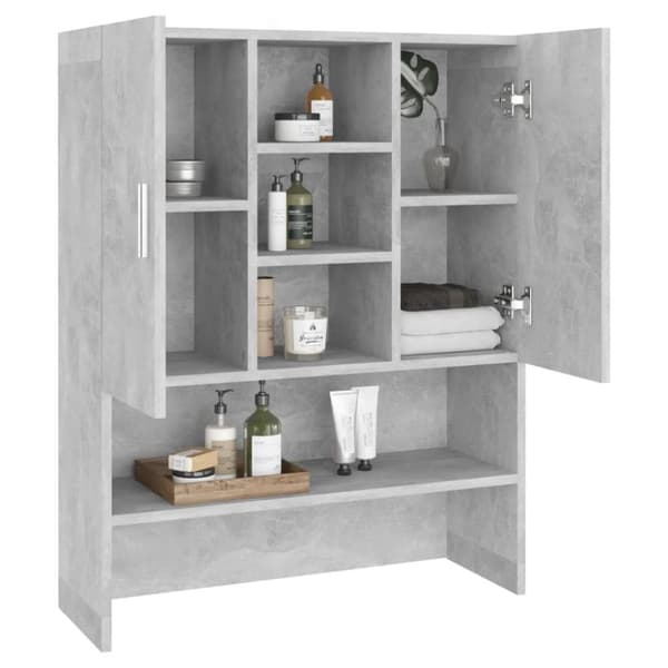 vidaXL Pesukonekaappi betoninharmaa 70,5x25,5x90 cm - Pesukone- & kuivausrumputarvikkeet