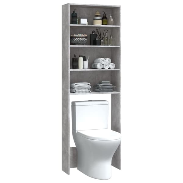 vidaXL Pesukonekaappi betoninharmaa 64x24x190 cm -  Pesukone- & kuivausrumputarvikkeet