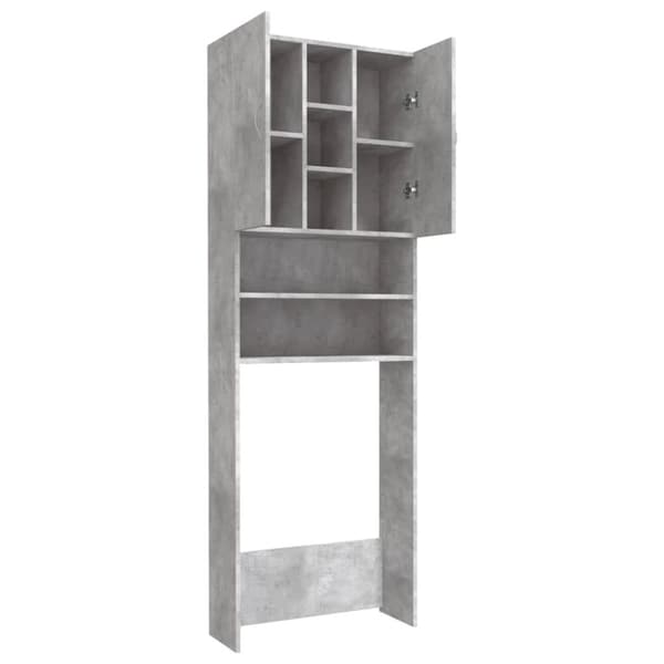 vidaXL Pesukonekaappi betoninharmaa 64x25,5x190 cm -  Pesukone- & kuivausrumputarvikkeet