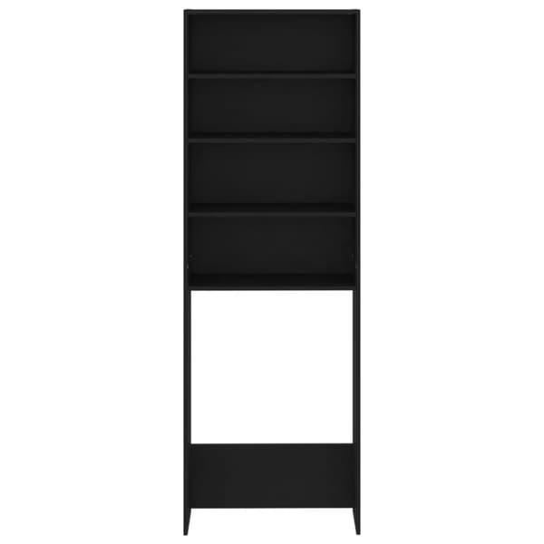 vidaXL Pesukonekaappi musta 64x24x190 cm -  Pesukone- & kuivausrumputarvikkeet