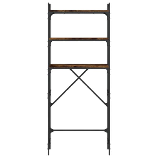 vidaXL vaskemaskinereol 67x25x163 cm konstrueret træ røget egetræ -  Tilbehør til vaskemaskiner & tørretumblere