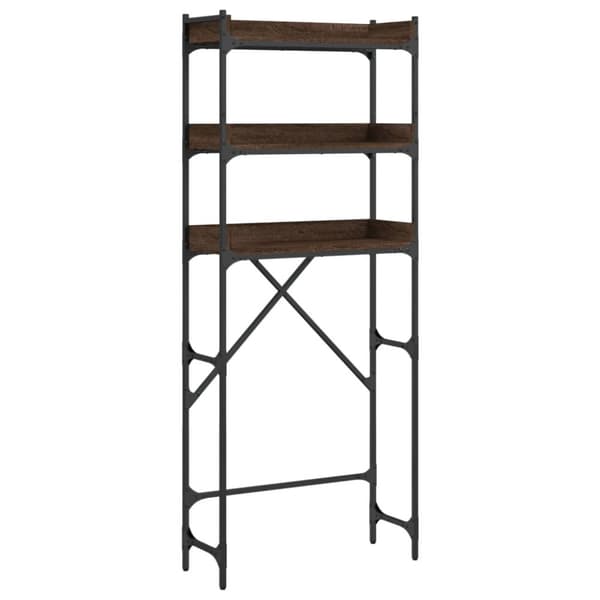 vidaXL vaskemaskinereol 67x25x163 cm konstrueret træ brunt egetræ -  Tilbehør til vaskemaskiner & tørretumblere