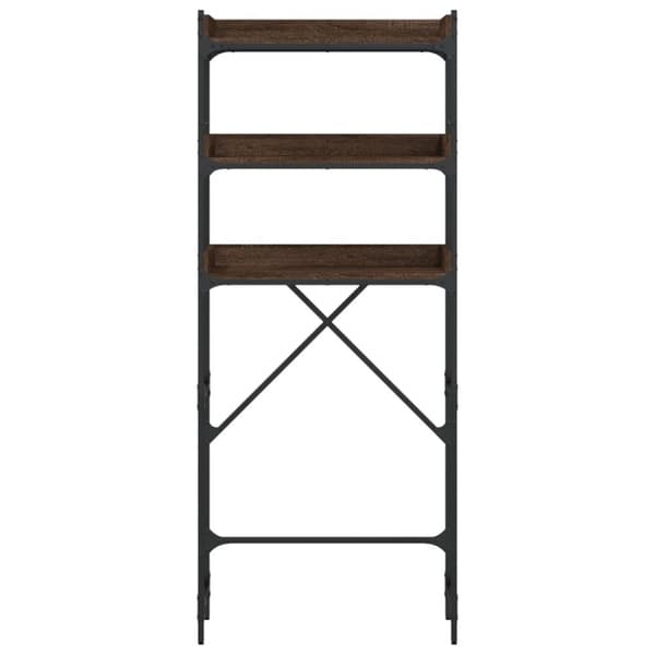 vidaXL vaskemaskinereol 67x25x163 cm konstrueret træ brunt egetræ - Tilbehør til vaskemaskiner & tørretumblere