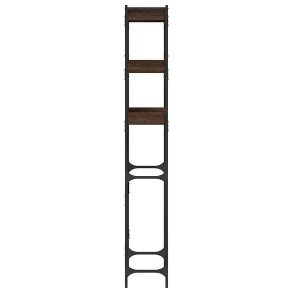 vidaXL vaskemaskinereol 67x25x163 cm konstrueret træ brunt egetræ - Tilbehør til vaskemaskiner & tørretumblere