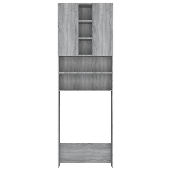 The Living Store vaskemaskineskab 64x25,5x190 cm grå sonoma-eg -  Tilbehør til vaskemaskiner & tørretumblere