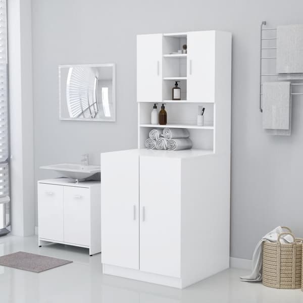 The Living Store Tvättmaskinsskåp vit -  Tvättmaskin & torktumlare
