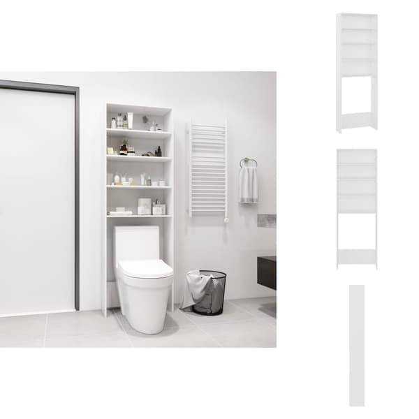 Tvättmaskin & torktumlare - Living Badrumsskåp vit 64x24x190 cm