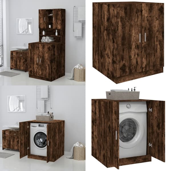 Pesukonekaappi savutammi 71x71,5x91,5 cm - Pesukonekaappi - Pesukonekaapit - Home & Living