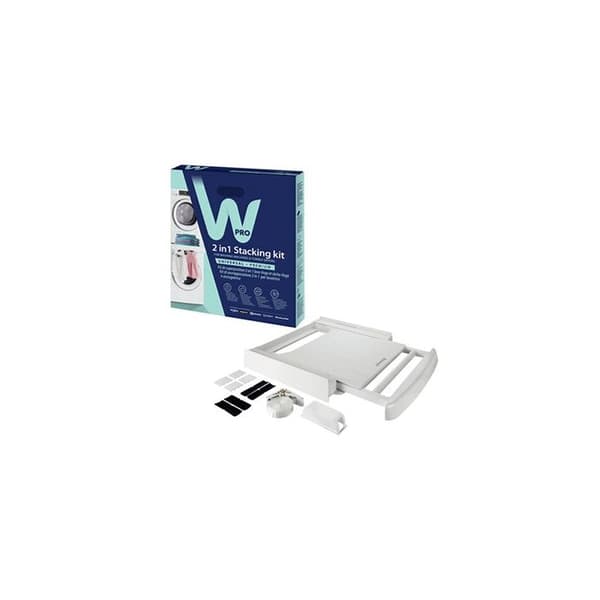 WPRO 2-i-1 Universal tvättmaskin/torktumlare Stacking Kit med booster torktumlare