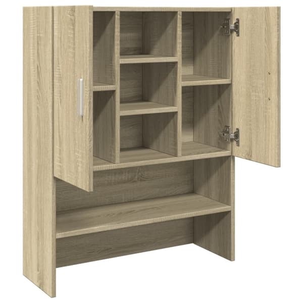 vidaXL Vaskemaskinskap sonoma eik 70,5x24x90 cm