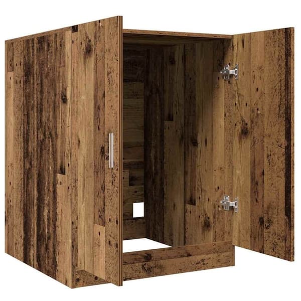 vidaXL vaskemaskineskab 70,5x71,5x91,5 cm antikt træ
