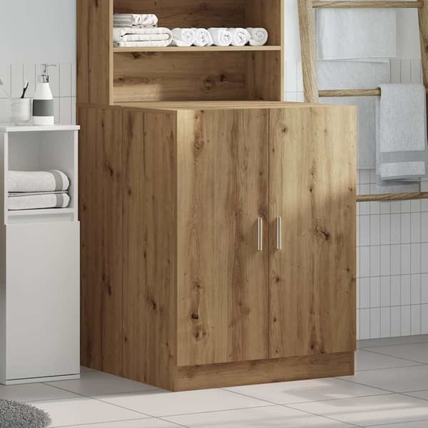 vidaXL Pesukonekaappi käsityöläinen tammi 70,5x71,5x91,5 cm