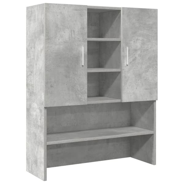 vidaXL vaskemaskineskab 70,5x25,5x90 cm betongrå