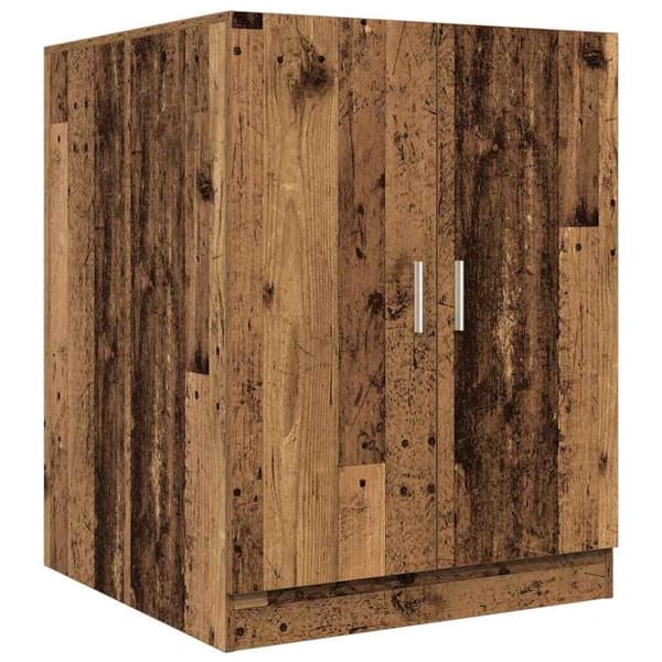 vidaXL Tvättmaskinsskåp åldrat trä 70,5x71,5x91,5 cm