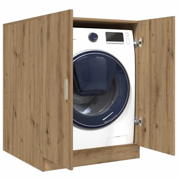 vidaXL Tvättmaskinsskåp artisan ek 70,5x71,5x91,5 cm