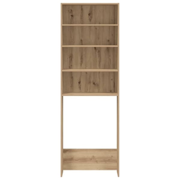 vidaXL Tvättmaskinsskåp artisan ek 64x24x190 cm
