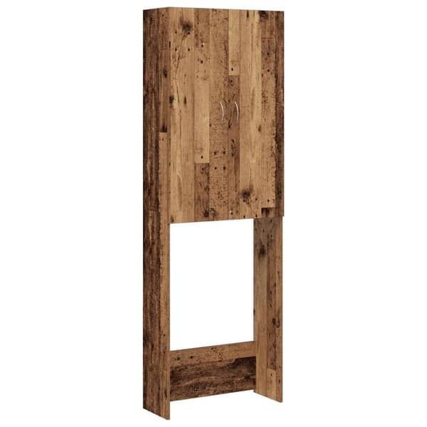 vidaXL vaskemaskineskab 64x25,5x190 cm antikt træ
