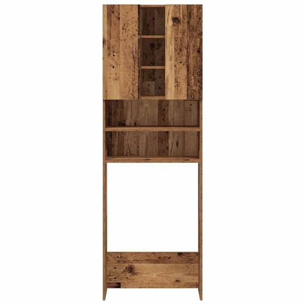 vidaXL vaskemaskineskab 64x25,5x190 cm antikt træ